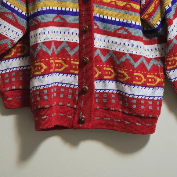 Multicolor Patterned Men's Sweater - Picture 2 of 8